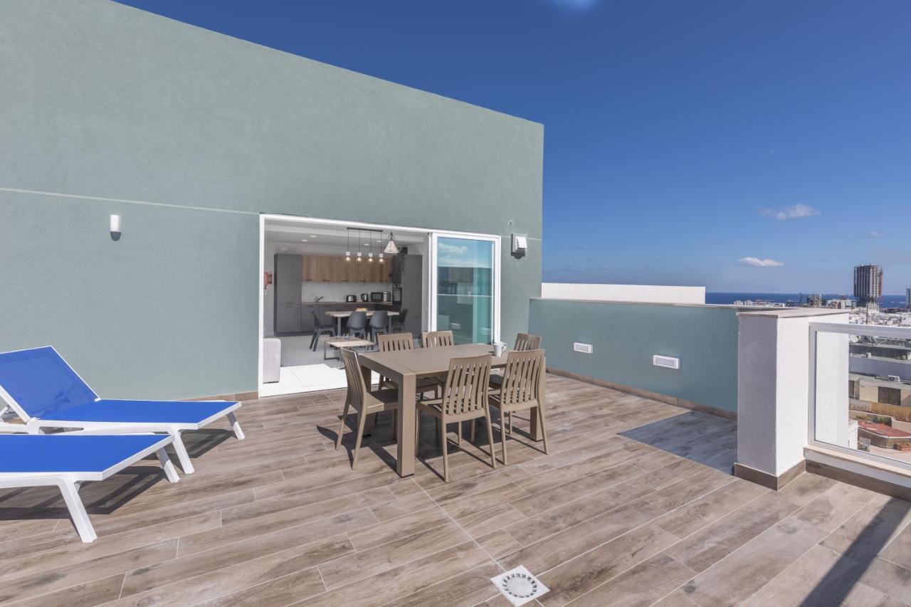 Unique Penthouse With Private Heated Jacuzzi, Close To Restaurants And Night Life Is-Swieqi Exterior photo